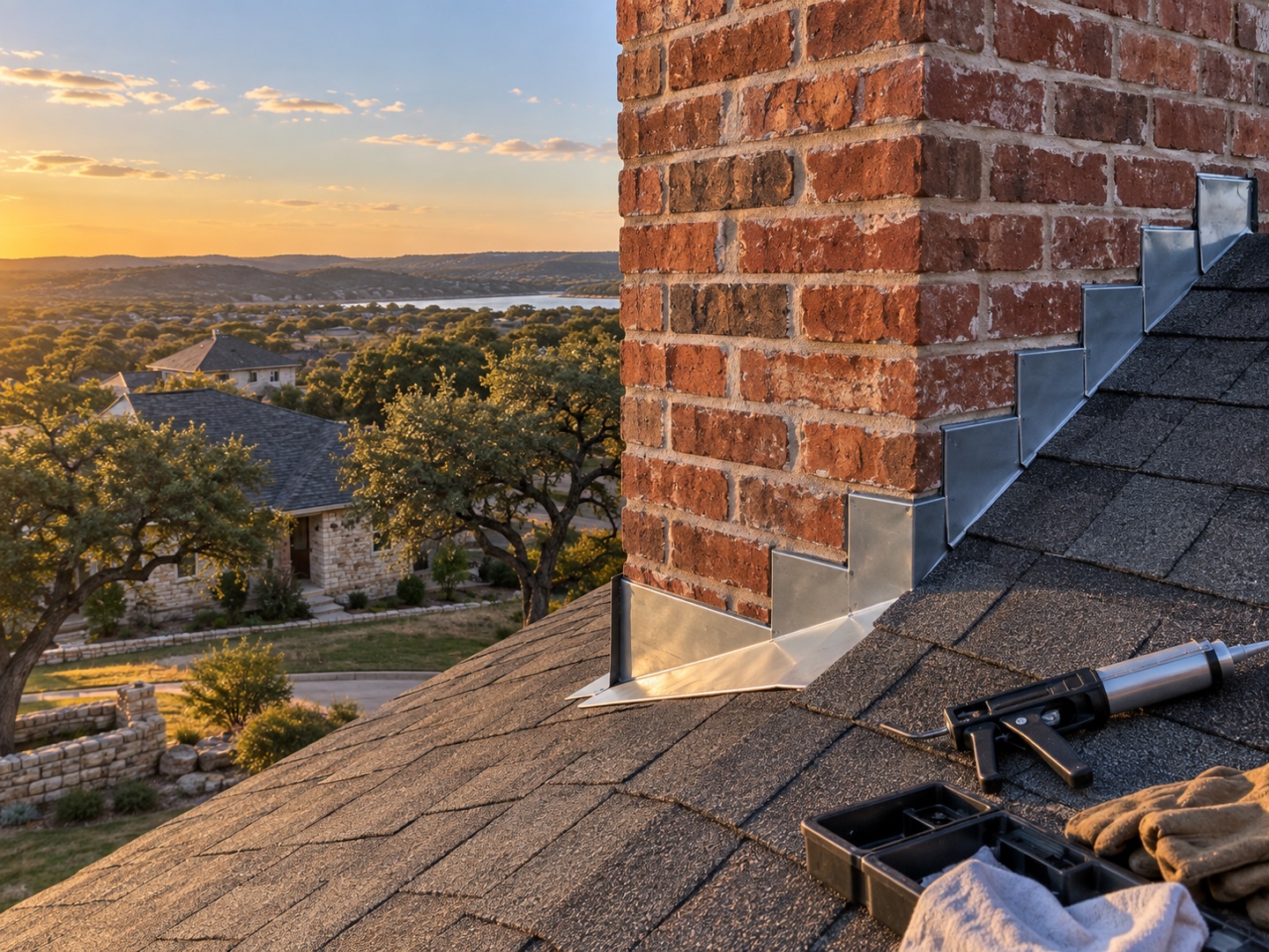 Chimney Flashing Repair in Texas